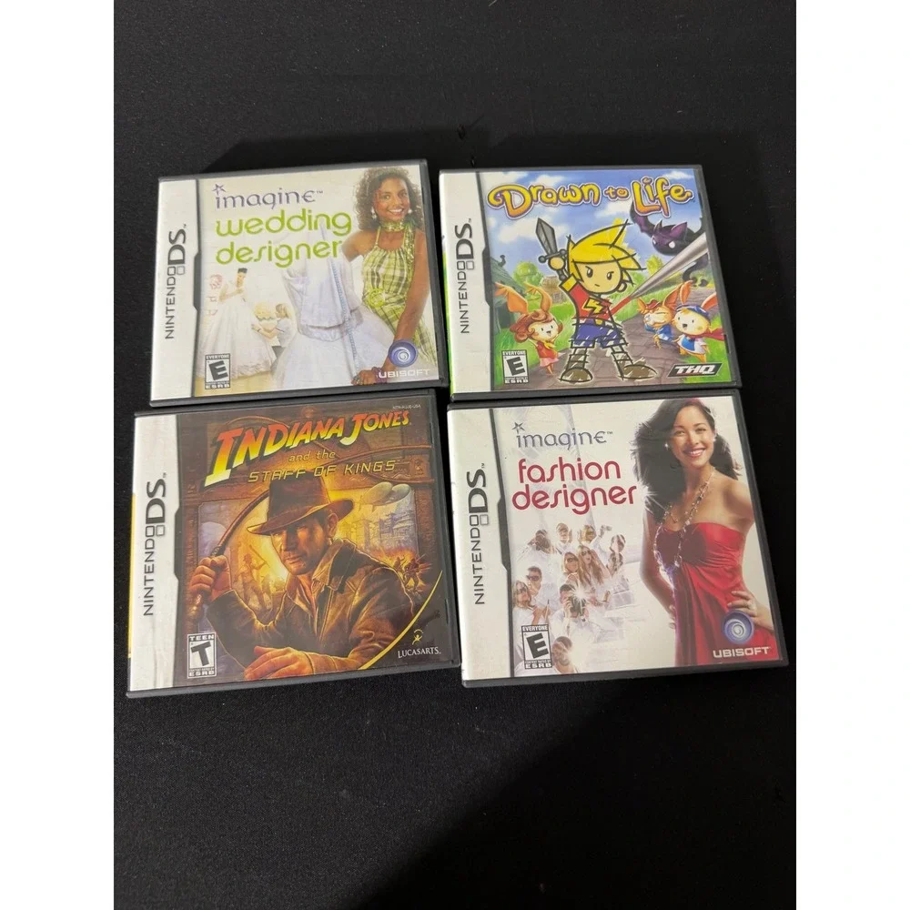 Nintendo DS Game Lot of 4‎ Indiana Jones Drawn to Life Imagine Good Cases Only